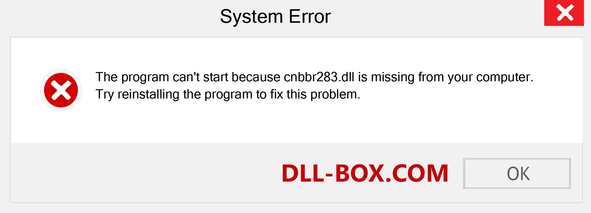  cnbbr283.dll file is missing?. Download for Windows 7, 8, 10 - Fix  cnbbr283 dll Missing Error on Windows, photos, images