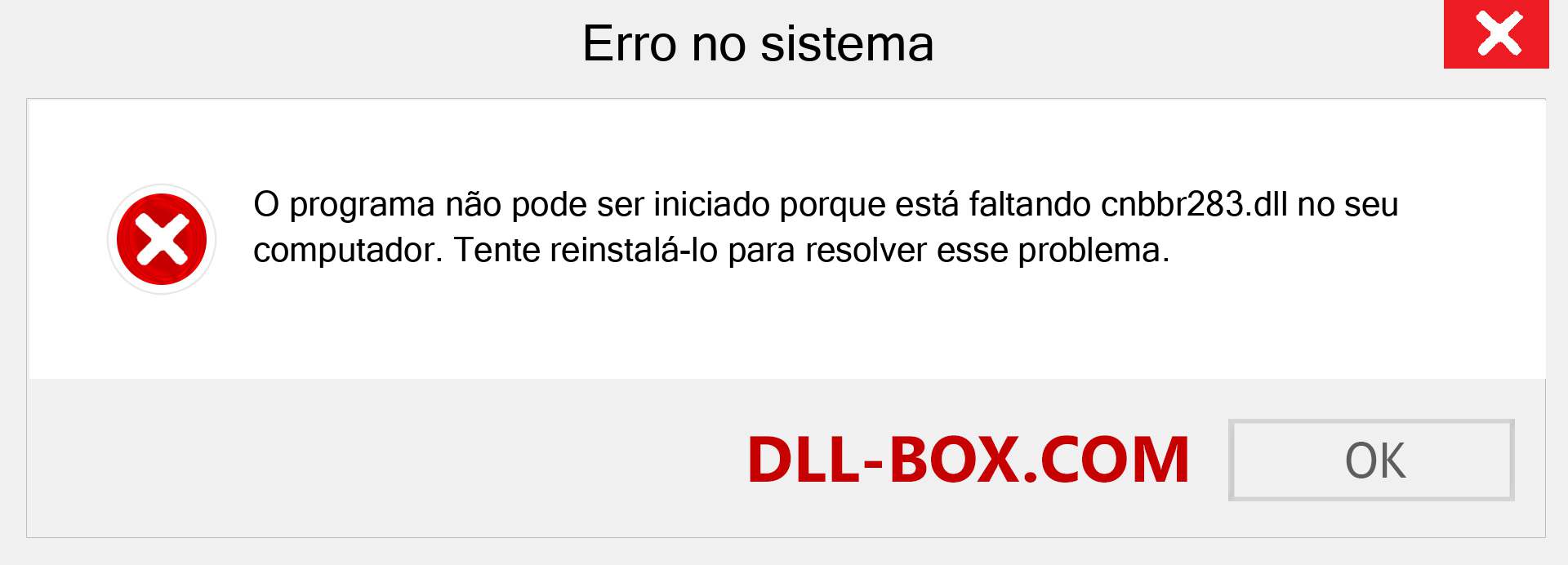 Arquivo cnbbr283.dll ausente ?. Download para Windows 7, 8, 10 - Correção de erro ausente cnbbr283 dll no Windows, fotos, imagens